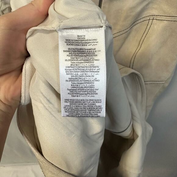 BCBGmaxazria Alaina Faux Suede Vegan Front Zip Mini Dress 8 - Picture 8 of 8